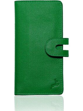 Genuine Leather Slim Wallet for Women | RFID Blocking, ID Windows & Zipper